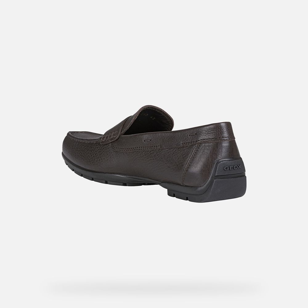 Geox Erkek Loafers Koyu Kahverengi - Moner 2Fit - HFP-735218